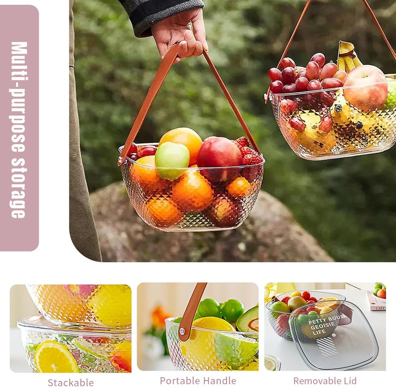 MineSign 4Pack Ice Bucket for Parties Beverage Cooler with Lid and Handle Wine Tub for Champagne Beer Drinks Fruit Basket for Outdoor Camping party Mimosa Bar-Clear - Image 5